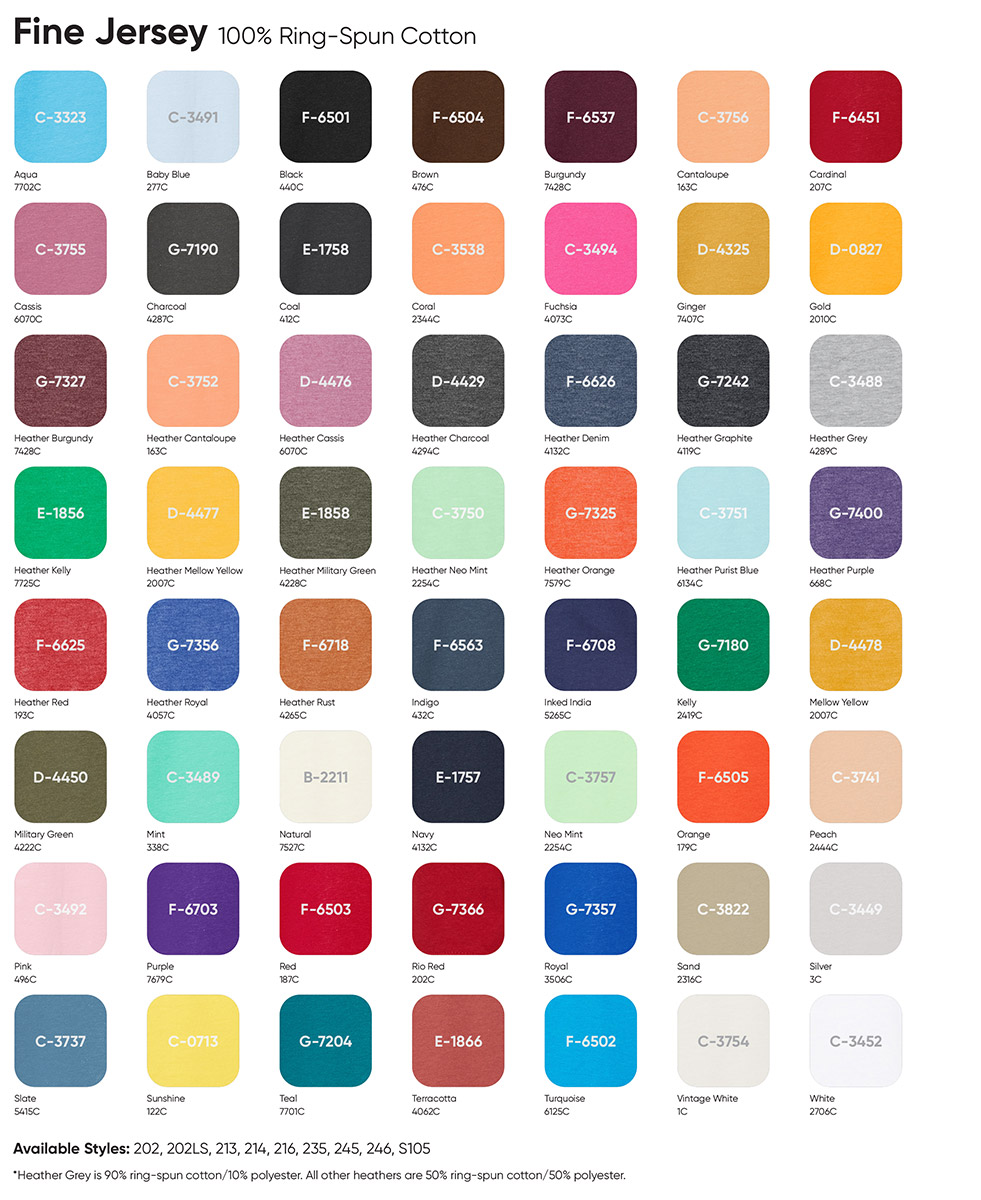 Shirt colors