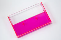 Purple Tint back / Clear front with square corners cassette case