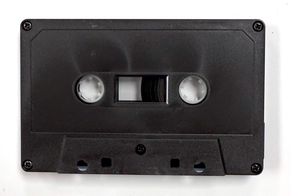 Vintage C-60 Sony Columbia Cassette Tape in Matte Black Shells With Beveled Top Corners