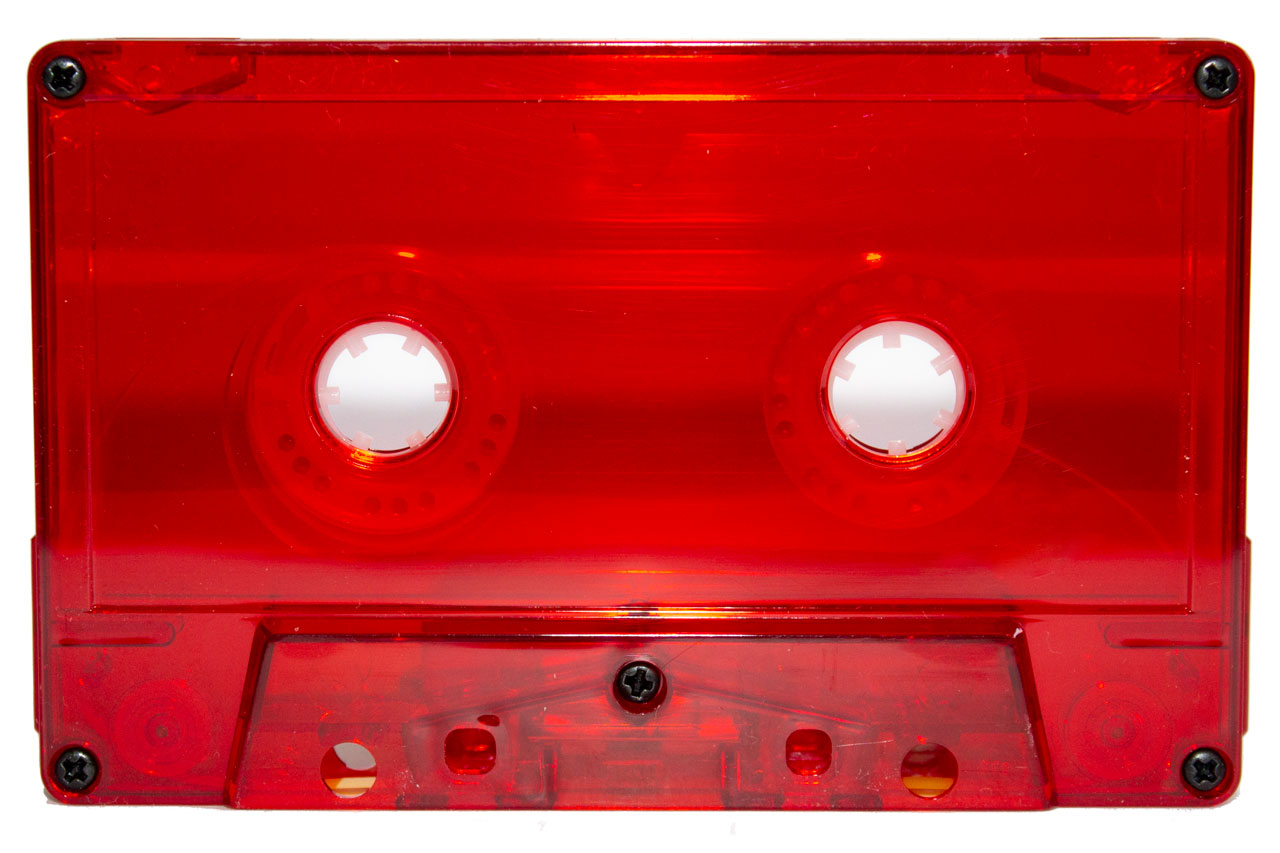 C-27 Red Transparent Music-Grade Audio Cassettes - Pre-Loaded Type I ...