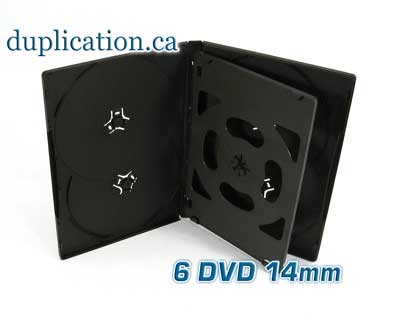 Black 6-DVD Case 14mm with overlay - 6-DVD Cases - DVD Cases - Media ...